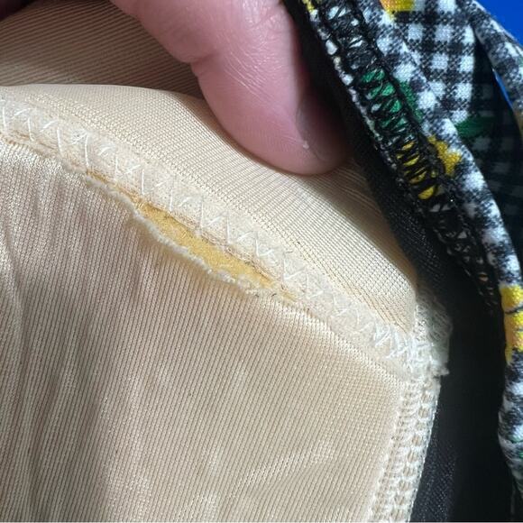 Vintage It Figures Slender Thighs Swim Dress Plus Size 20 Swimsuit Yellow Floral - Picture 7 of 9